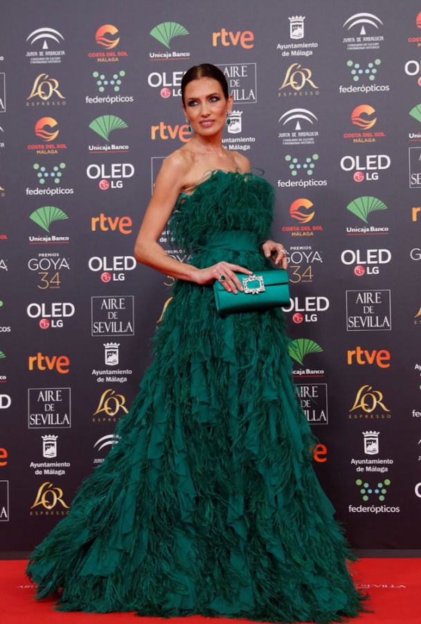 La actriz Nieves Álvarez, en la alfombra roja de los Premios Goya 2020