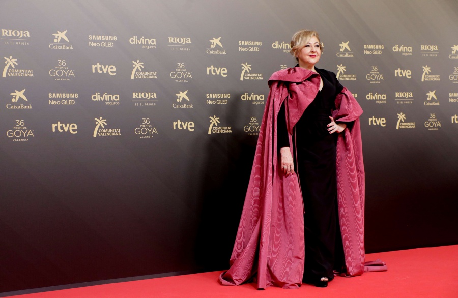 La actriz Carmen Machi, en la alfombra roja de los Goya 2022.